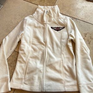 Harley Davidson fleece zip up with funnel neck